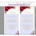 Red roses menu card, Red flower menu card,(16)